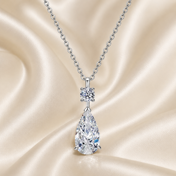 Luminéa Teardrop Moissanite Drop Necklace