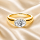 Oval Bezel Moissanite Ring
