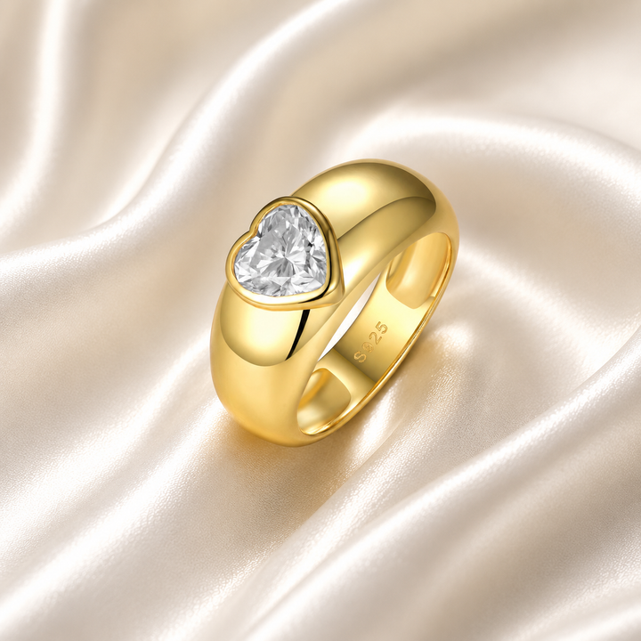 Heart-Cut Moissanite Ring