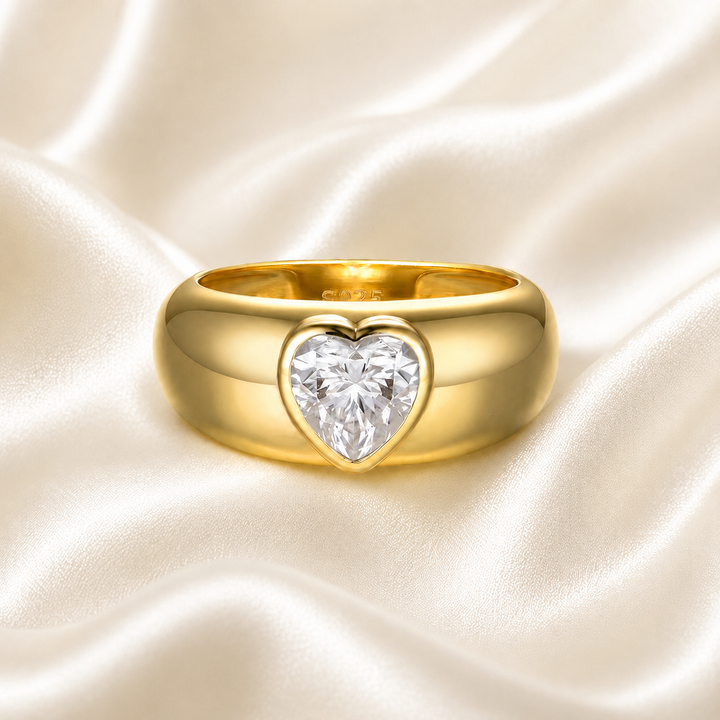 Heart-Cut Moissanite Ring
