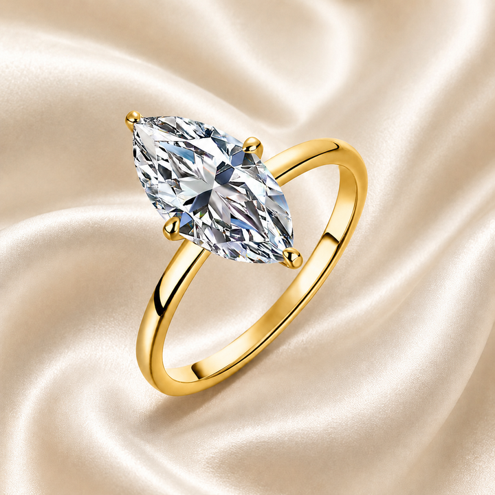 Marquise Cut Moissanite Ring