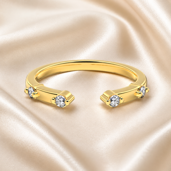 Open-Ended Moissanite Cuff Ring