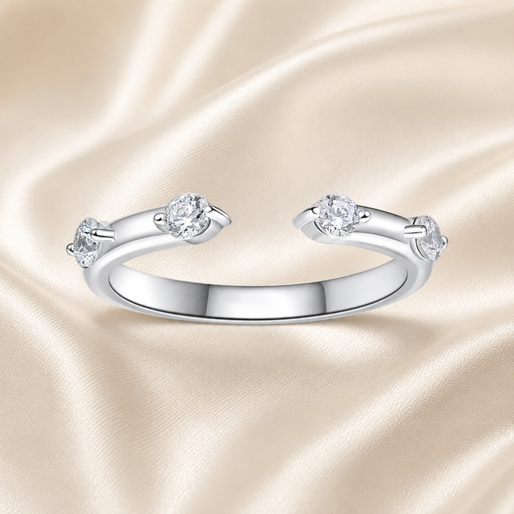 Open-Ended Moissanite Cuff Ring
