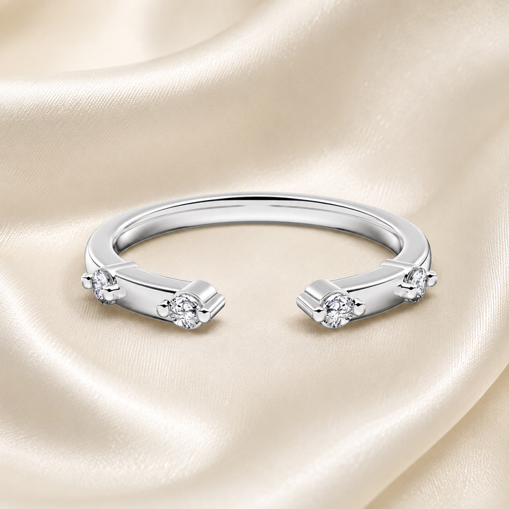Open-Ended Moissanite Cuff Ring