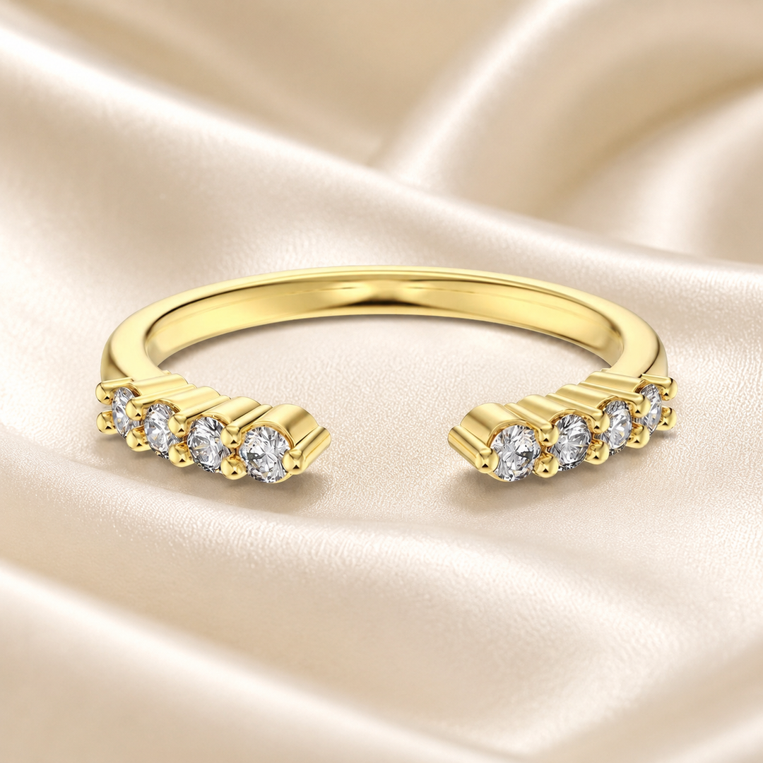 Lume Arc Open Moissanite Ring