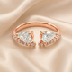 Lume Twin Pear Moissanite Open Ring