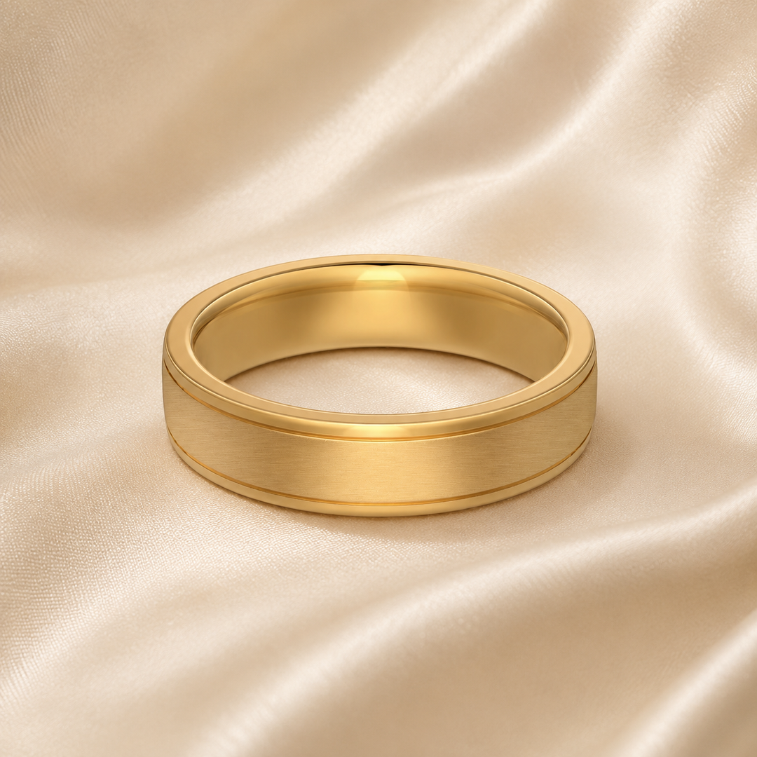 Classic Couple Wedding Band Set