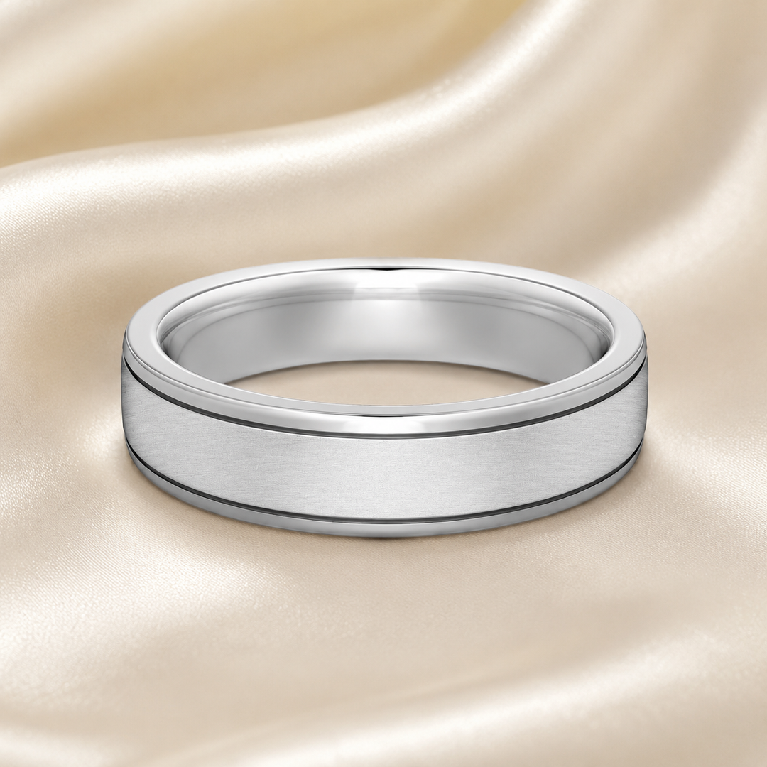 Classic Couple Wedding Band Set