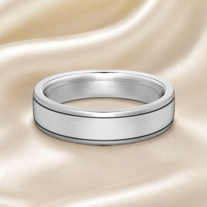 Classic Couple Wedding Band Set