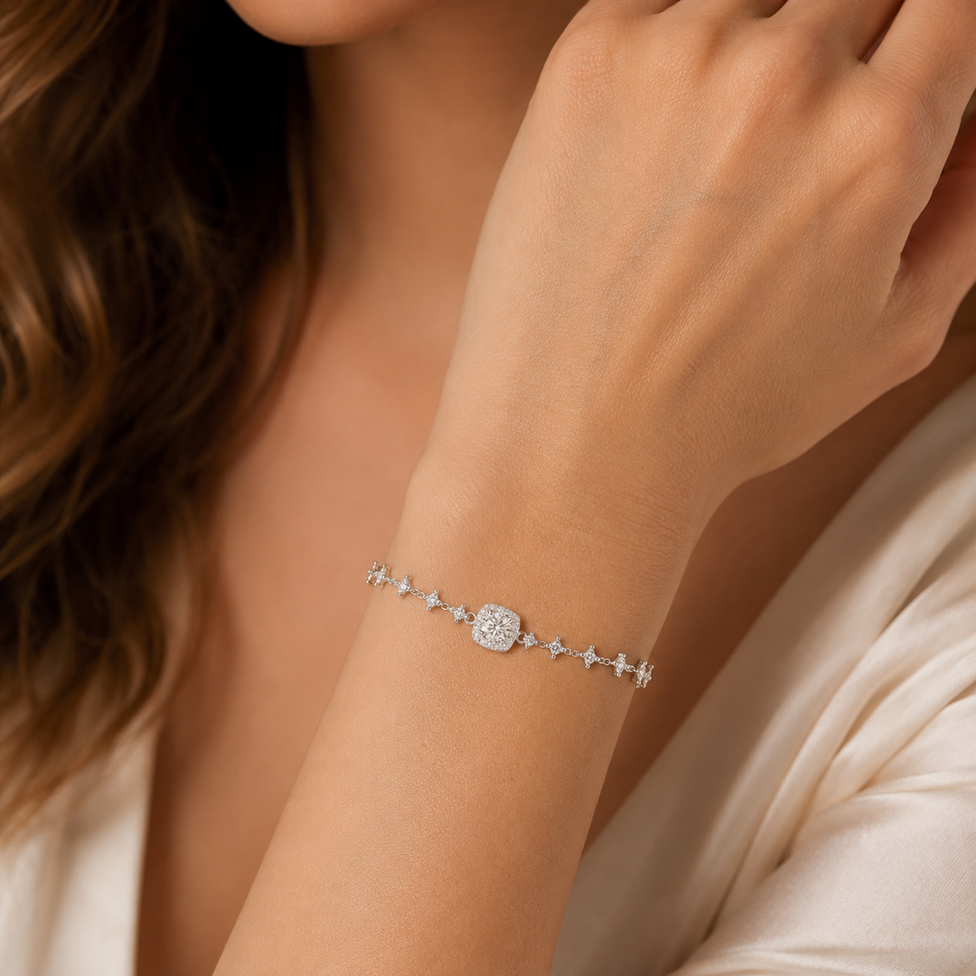 Cushion Moissanite Bracelet