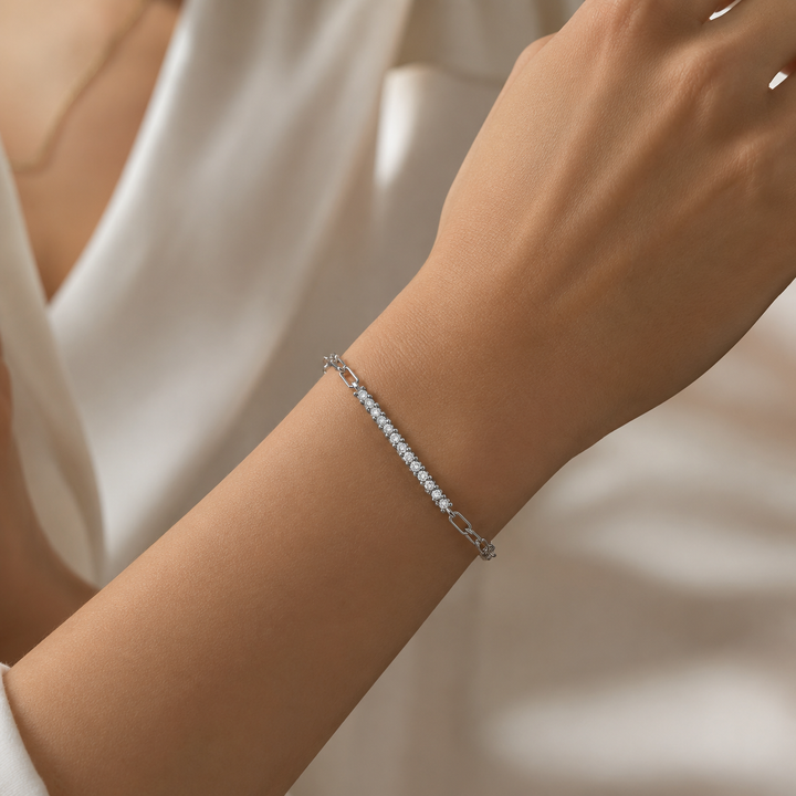 Luminous Line Moissanite Bracelet