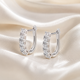 Celestial Arc Moissanite Hoop Earrings