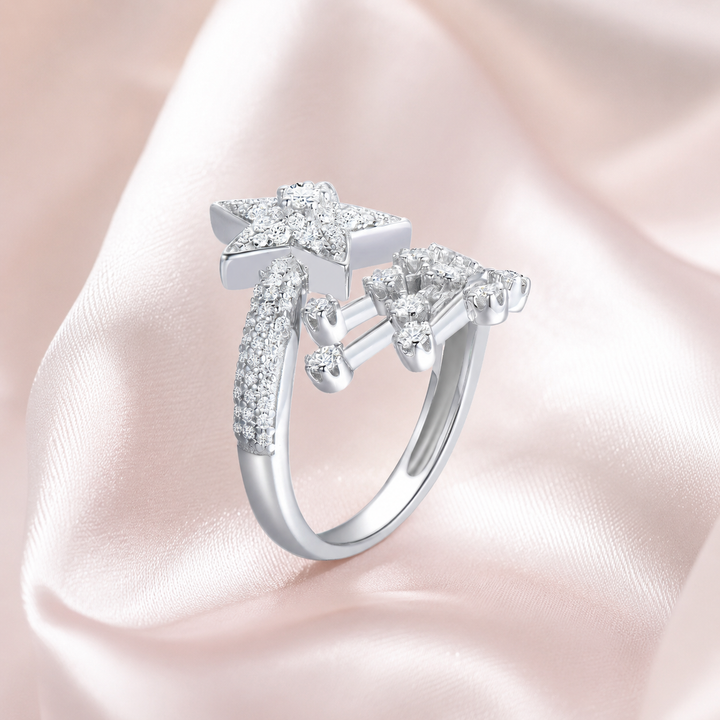 Stellar Wish Star Moissanite Ring