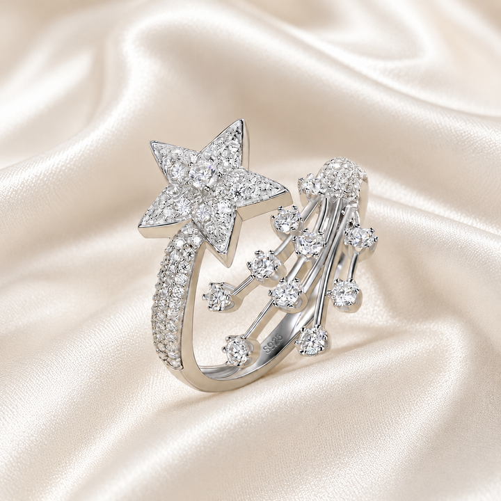 Stellar Wish Star Moissanite Ring