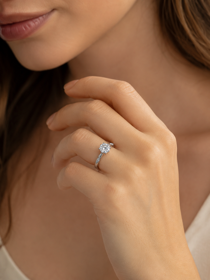 Starlift Solitaire Moissanite Ring