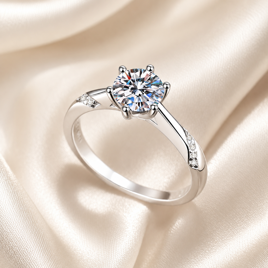 Starlift Solitaire Moissanite Ring