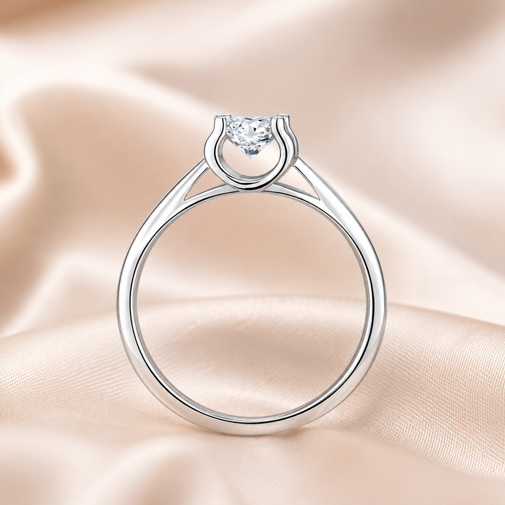 Eternal Crest Solitaire Moissanite Ring