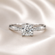 “Everlasting Promise” Bullhorn Moissanite Ring