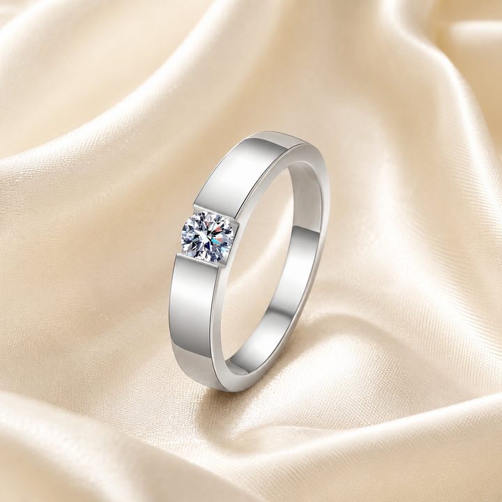 Silent Orbit Moissanite Band Ring