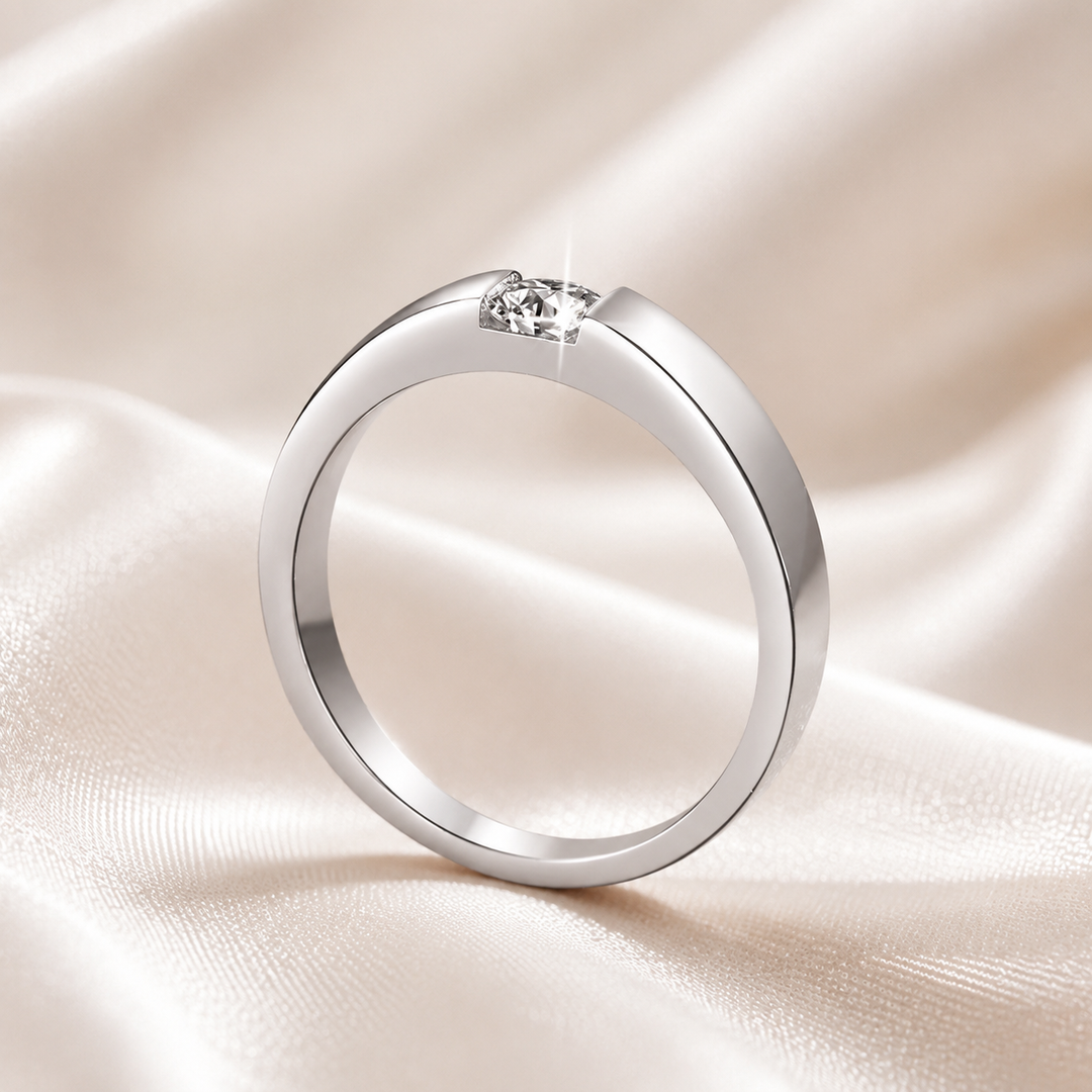 Silent Orbit Moissanite Band Ring