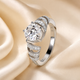 Helios Spiral Six-Prong Moissanite Ring