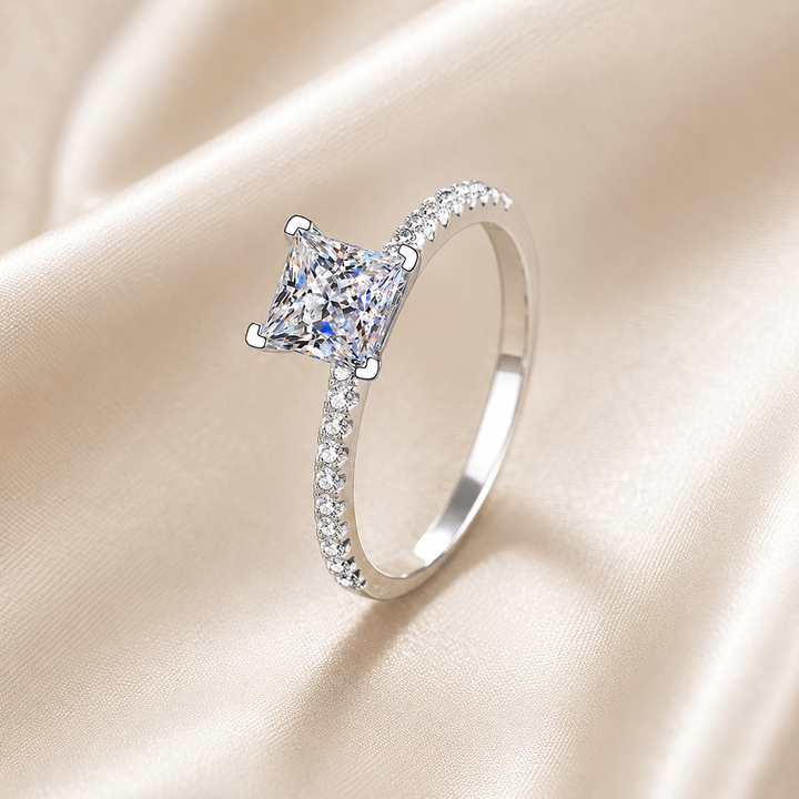 Luna Prism Princess-Cut Moissanite Ring