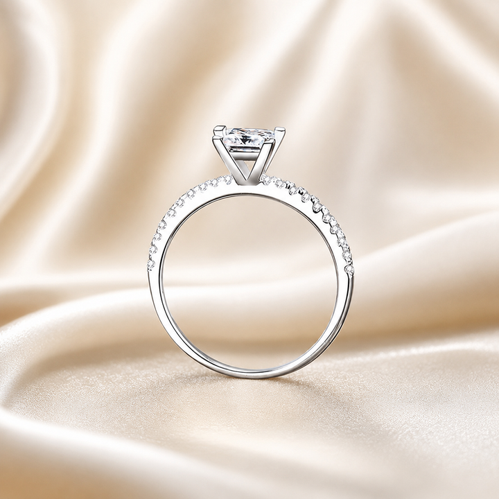 Luna Prism Princess-Cut Moissanite Ring