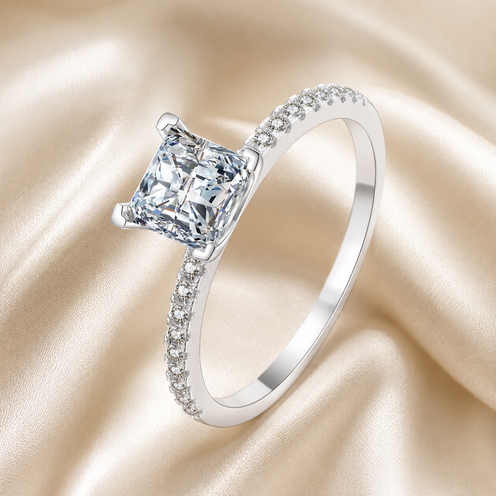 Luna Prism Princess-Cut Moissanite Ring