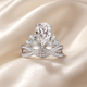 Teardrop Crown Moissanite Ring
