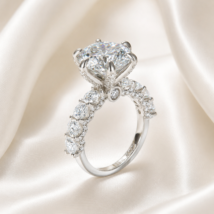 Aurora Six-Prong Moissanite Ring