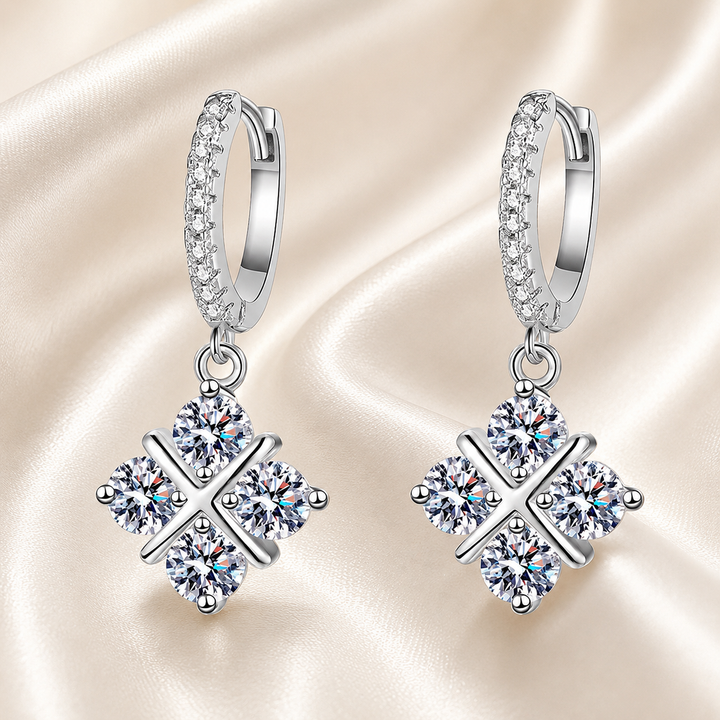 Classic Crossed Moissanite Earrings