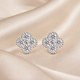 Clover Moissanite Stud Earrings