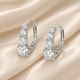 Graduated Moissanite Huggie Earrings