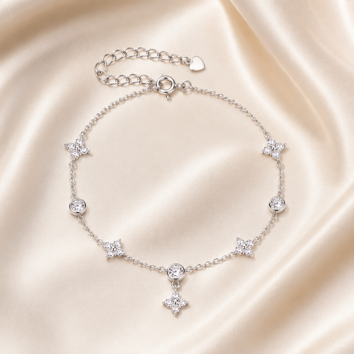 Celeste Clover Moissanite Bracelet