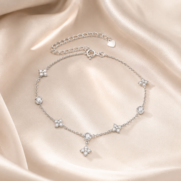 Celeste Clover Moissanite Bracelet