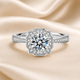 Petal Halo Moissanite Ring