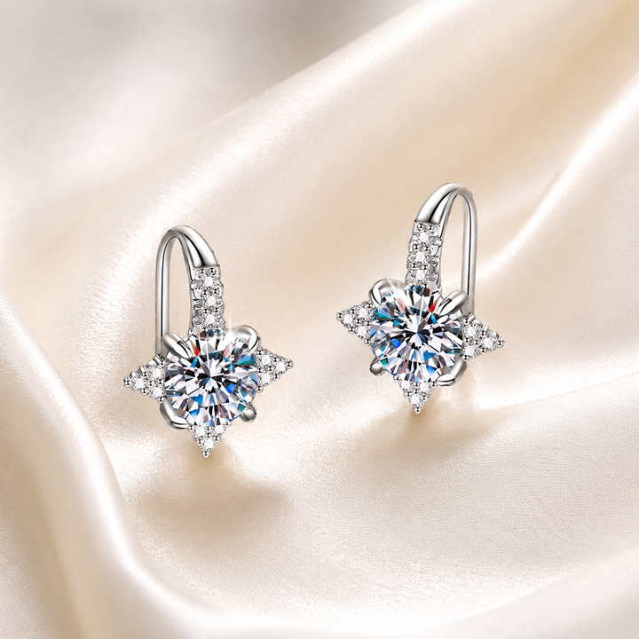 Moissanite Huggie Earrings