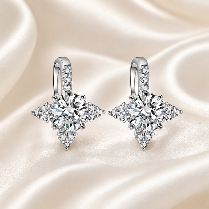 Moissanite Huggie Earrings