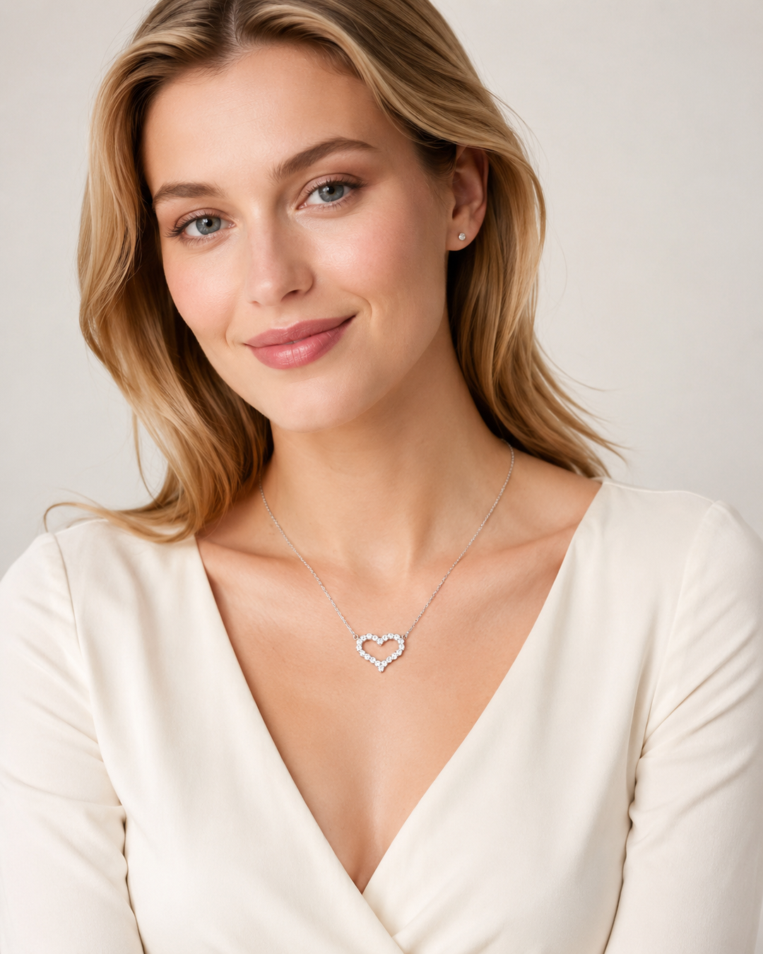 Heart Halo Moissanite Necklace