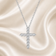 Moissanite Cross Pendant Necklace