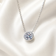Bezel Solitaire Moissanite Necklace