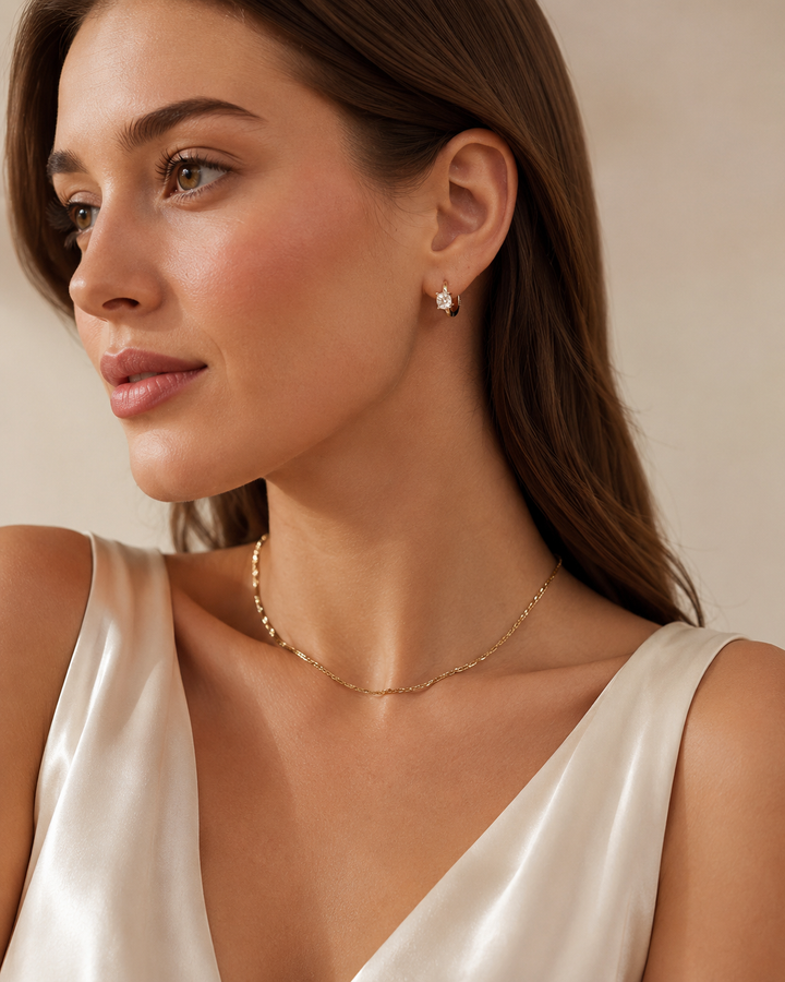 Moissanite Huggie Earrings
