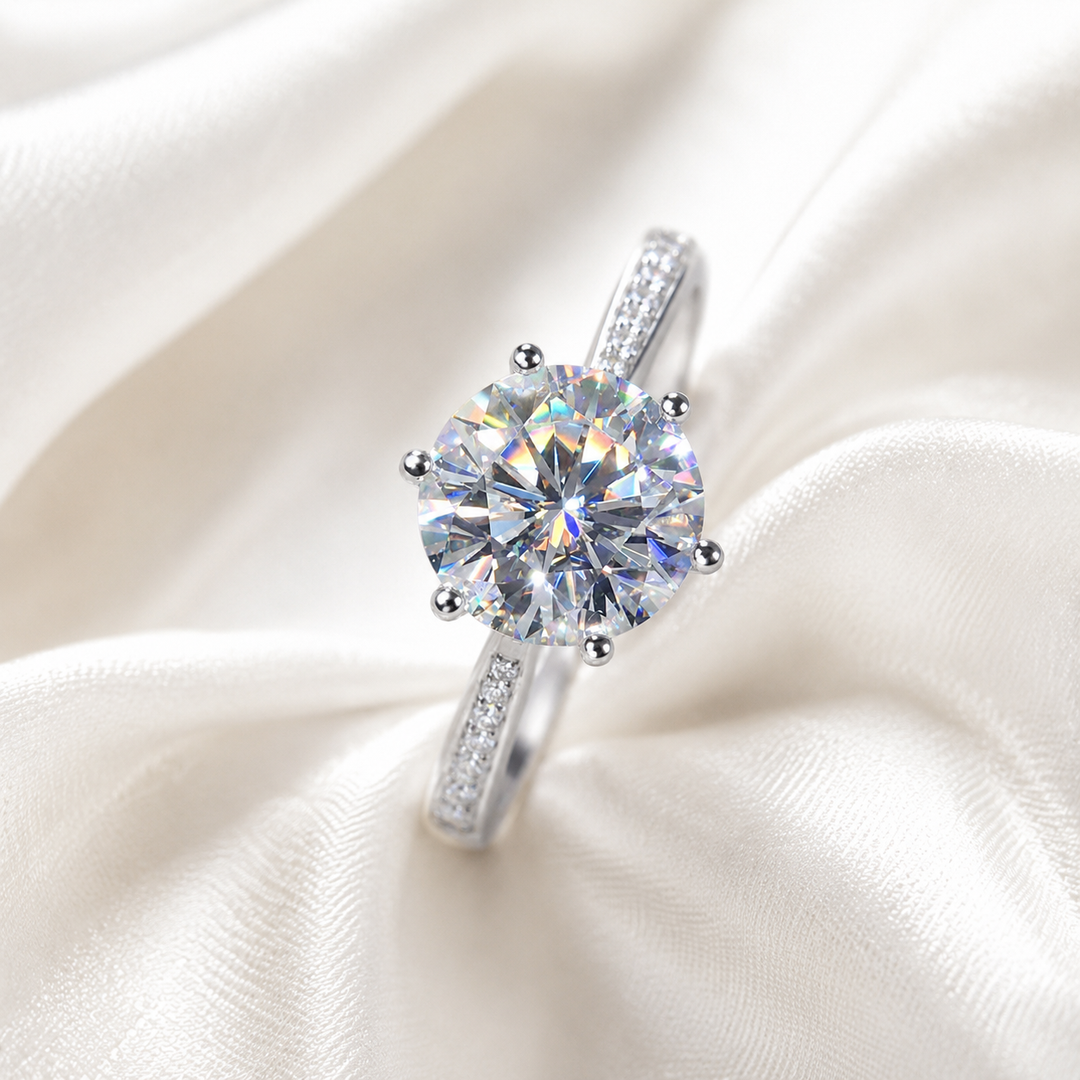 Classic Six-Prong Moissanite Solitaire Ring
