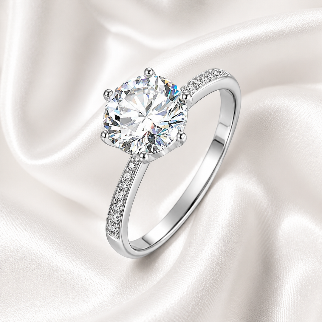 Classic Six-Prong Moissanite Solitaire Ring