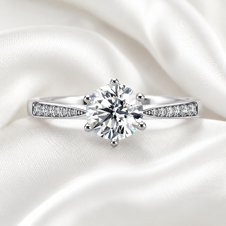 Classic Six-Prong Moissanite Solitaire Ring