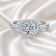 Heart Halo Moissanite Ring