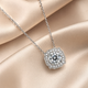 Halo Moissanite Pendant Necklace