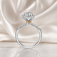 Lotus Crown Floral Halo Moissanite Engagement Ring