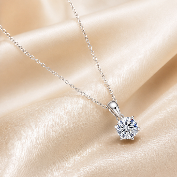 Classic Solitaire Moissanite Necklace