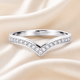 Wishbone Chevron Moissanite Stacking Ring